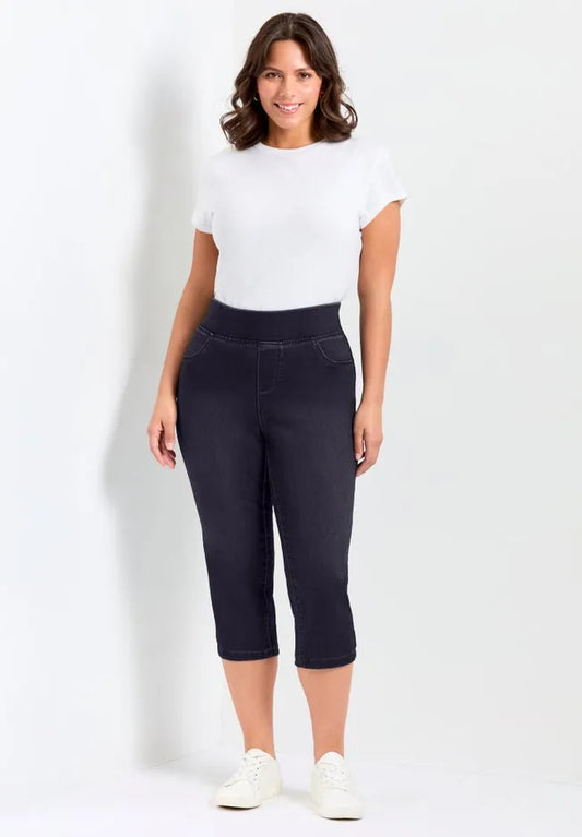 Butter Denim Pull On Crop Jean