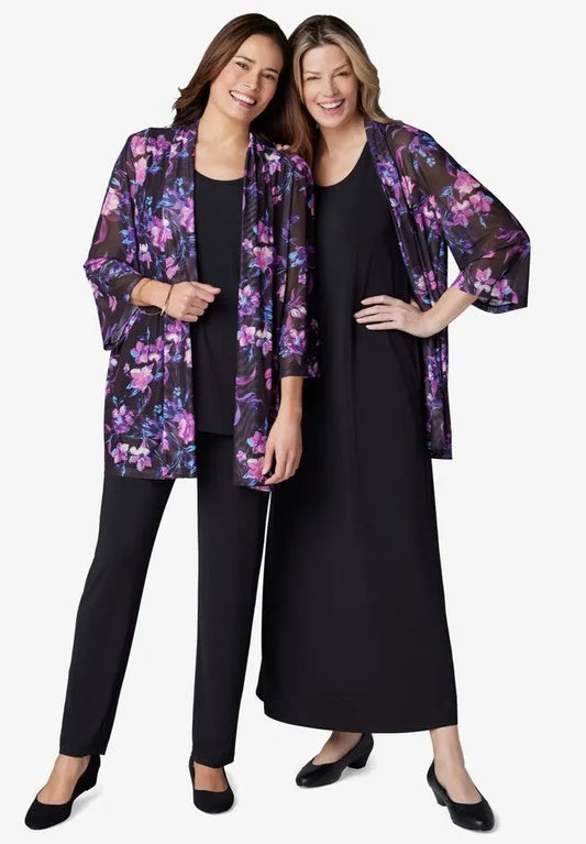 4-Piece Jacket/Tank/Dress/Pant Set