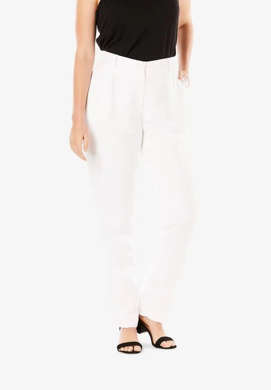Linen Pleat-Front Pant