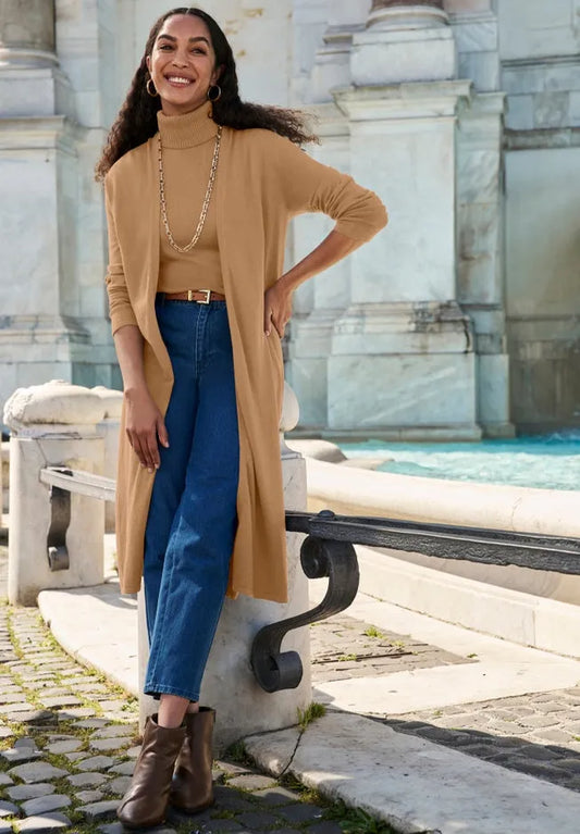 Carefree Cashmere Duster Sweater
