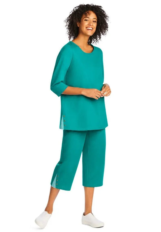2-Piece Striped French Terry Set