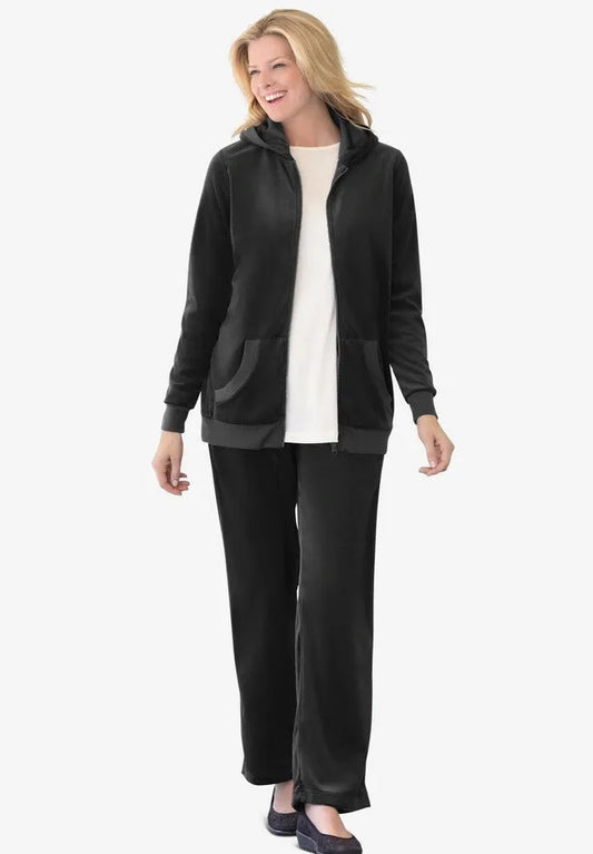 2-Piece Velour Hoodie Set