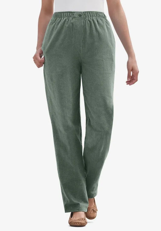 7-Day Corduroy Straight-Leg Pant