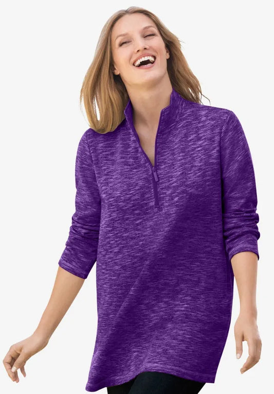 French Terry Quarter-Zip Sweatshirt