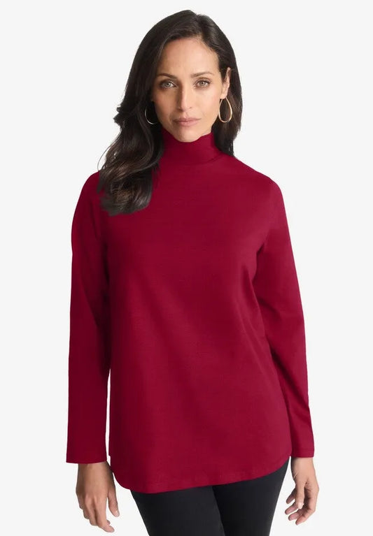 Long Sleeve Mockneck Tee