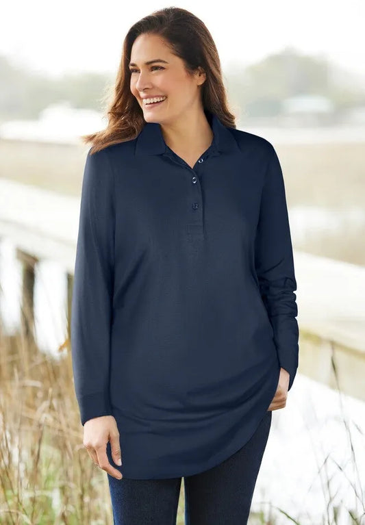 Long-Sleeve Polo Shirt
