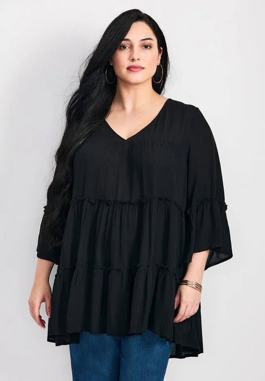 Amy Tiered Bell Sleeve Blouse