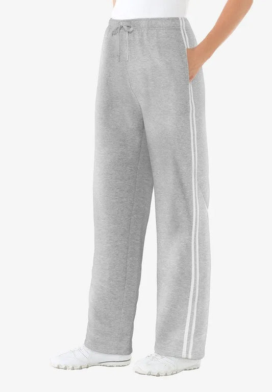 Better-Fleece Side-Stripe Pull-On Sweatpants