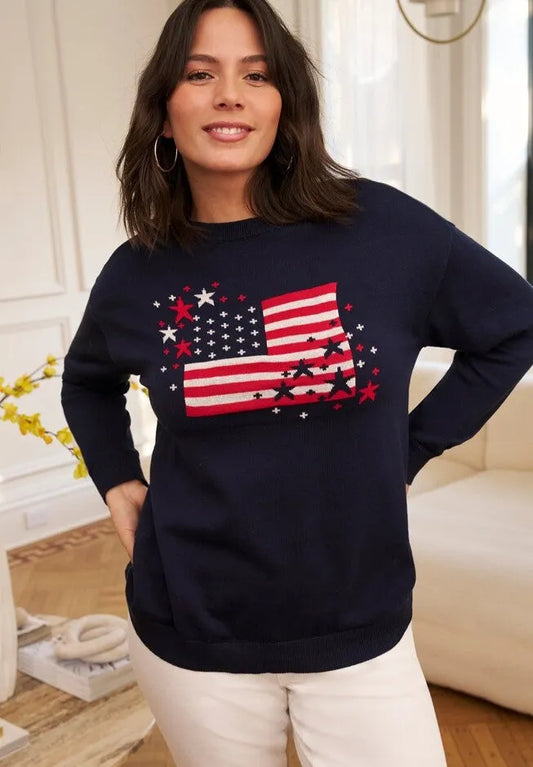 Americana Long Sleeve Crewneck